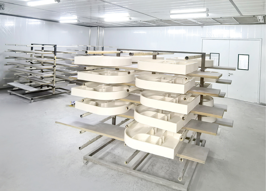 Woodwork workshop of a display rack manufacturer